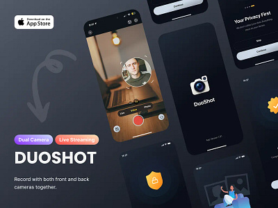 DUISHOT MOBILE APP 3d animation branding graphic design logo mobile app motion graphics ui