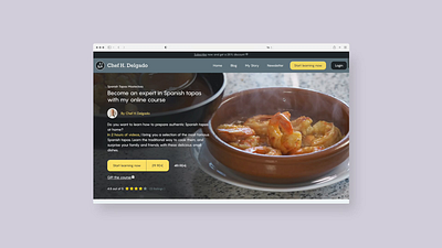 Video course platform for Chef H. Delgado branding ui ux web design web development