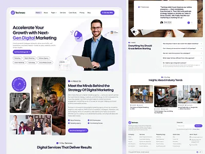Digital Marketing Agency Landing Page agency marketing branding business company creative design digital marketing homepage illustration landing landing page marketing agency search engine seo seo agency service ui uiux web design website
