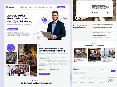 Digital Marketing Agency Landing Page agency marketing branding business company creative design digital marketing homepage illustration landing landing page marketing agency search engine seo seo agency service ui uiux web design website
