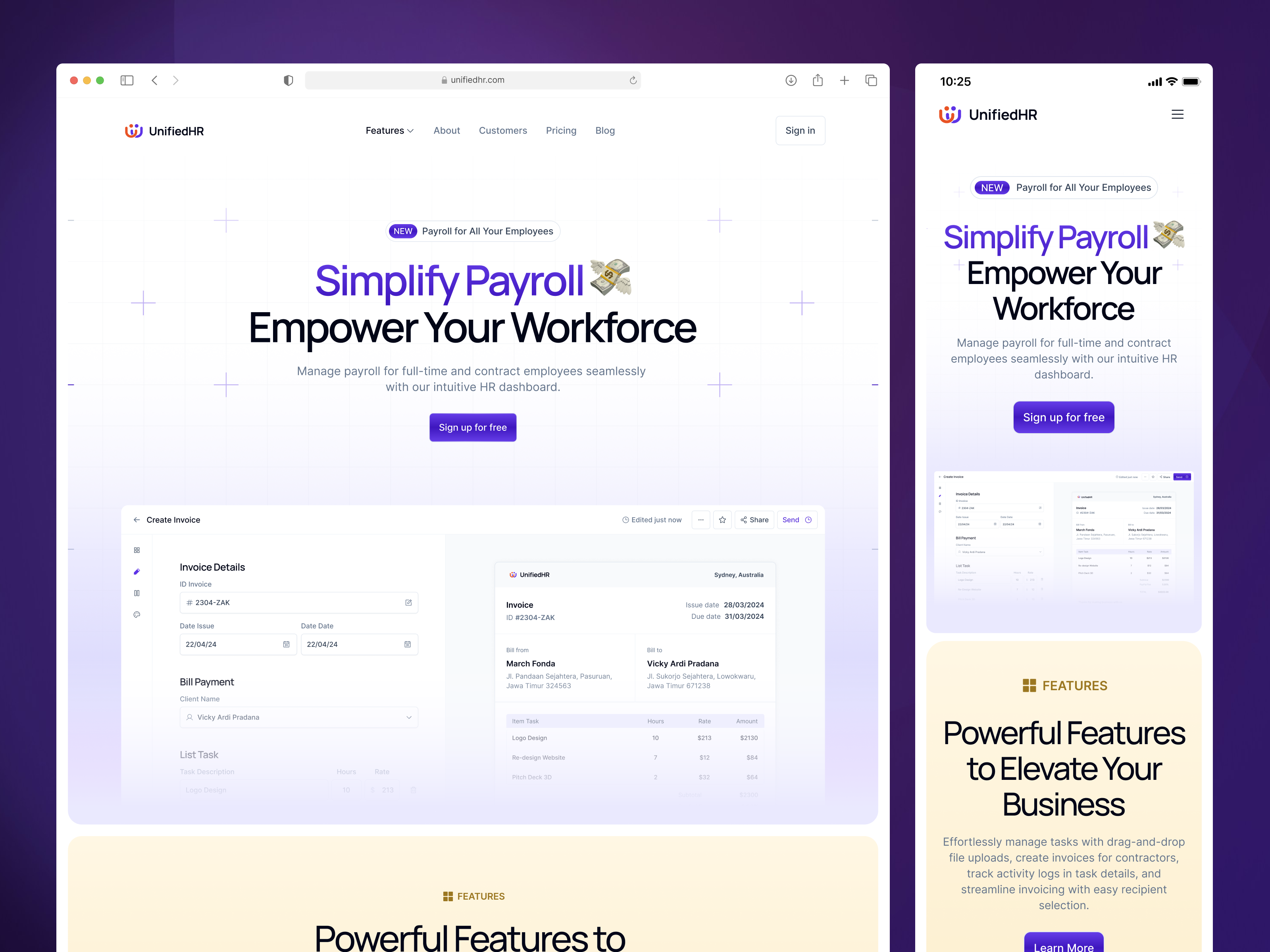 Example of Monthly Design Subscription