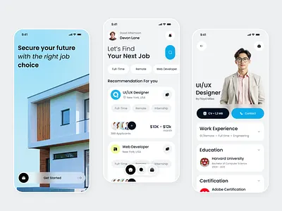 Job Finder Mobile App Design app app design app interfaces best app design design job finder app job search app mobile mobile app design mobile app ui mobile ui mobile ui design mobile ux modern app ui modern ui ui ui design ui ux design ux