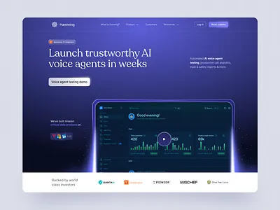 AI Voice Agent Platform – SaaS Landing Page Design ai agent ai chatbot ai design ai landing page b2b saas dashboard design modern ui product design saas saas design saas landing page tech startup ui ui design ui inspiration uiux user experience voice ai web design website design