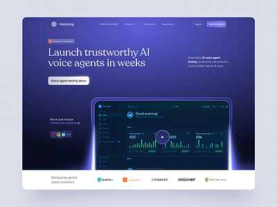AI Voice Agent Platform – SaaS Landing Page Design ai agent ai chatbot ai design ai landing page b2b saas dashboard design modern ui product design saas saas design saas landing page tech startup ui ui design ui inspiration uiux user experience voice ai web design website design
