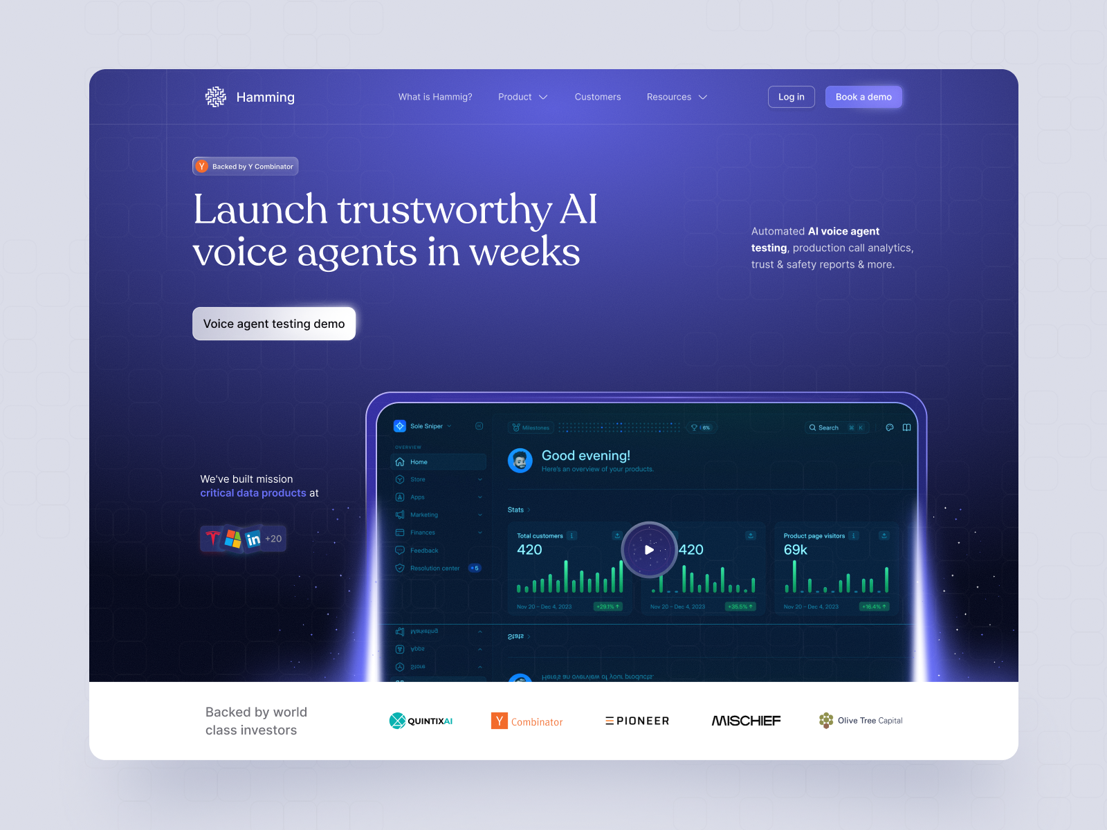 Example of Website Header Section Design