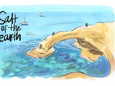 Saltscape X Briana Kranz coast editorial loose magazine mountains travel watercolour