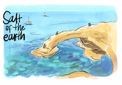 Saltscape X Briana Kranz coast editorial loose magazine mountains travel watercolour