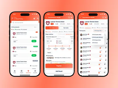 Tournament - Sports Mobile App Design app app design app design concept app interface app screen design ios app design ios design mobile mobile app mobile app design mobile design mobile interface mobile ui product design sport sports sports app ui design ui ux wavespace