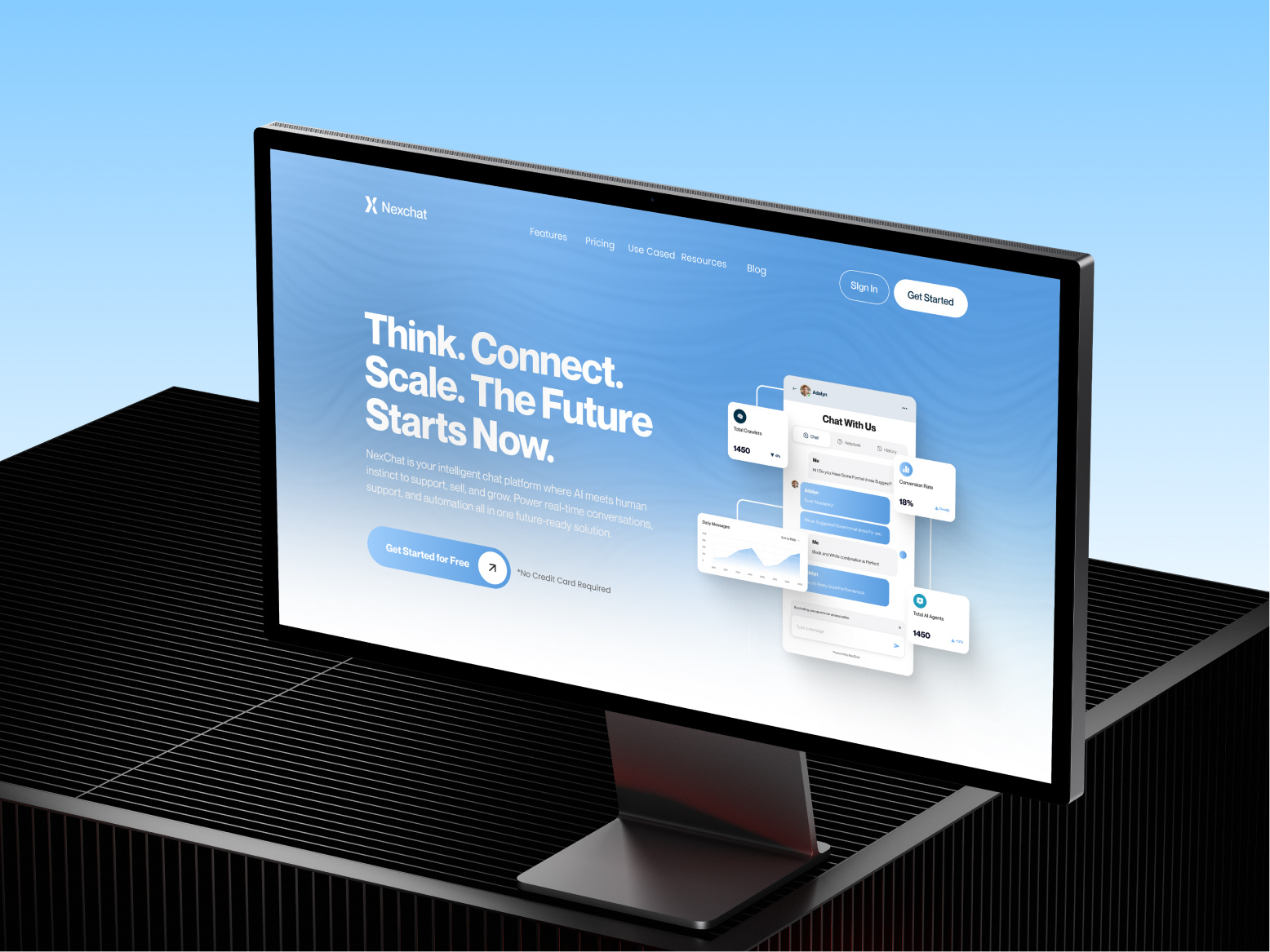 AI Agent Customer Support Landing Page ai ai agent website ai agents ai customer service ai customer support ai platform ai support website ai tool ai website design artificial intelligence automation clean landing page modern website support ui uiux design web web design website