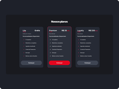 Desktop card plans design card cards clean cleandesign creative dark darkdesign darkmode design desktop minimalist plans ui ux
