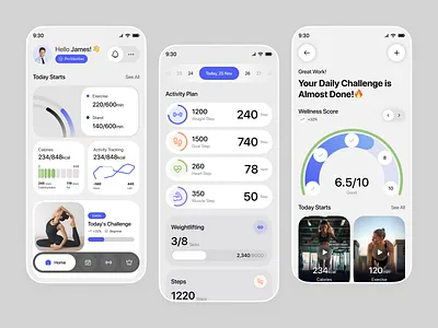 Fitness App Design ai health tracking app app design app ui fintess fitness app fitness tracker fitness tracker app gym ios mobile app mobile app design mobile app ui mvp react native tracking ui design user interface workout