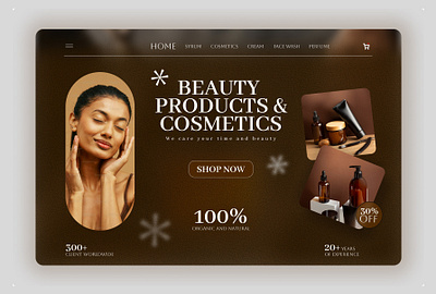 Luxury Beauty & Cosmetics Website Design – Elegant UI for Skinca beauty products branding cosmetics cosmetics website elegant ui skincare ui ui ui ux ui ux design website ui