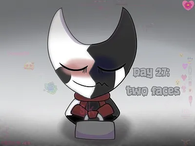 Traumatober Day 27: two faces art post art tag digital art drawing fan art illustration