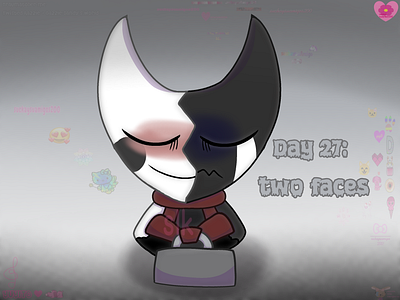 Traumatober Day 27: two faces art post art tag digital art drawing fan art illustration