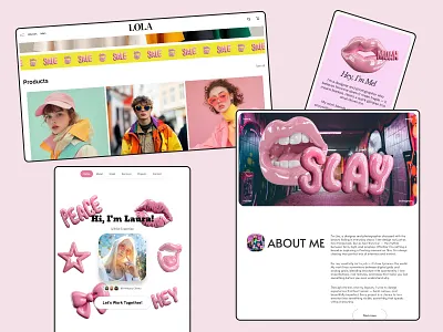 Bold Web Layouts with Pink Energy brutalist design graphic design illustration pink ui ui design