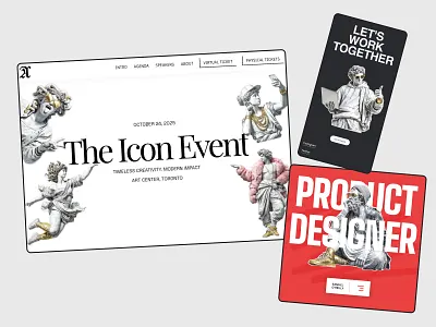 Neo Greek UI Scenes brutalist design graphic design illustration ui ui design