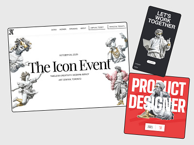 Neo Greek UI Scenes brutalist design graphic design illustration ui ui design