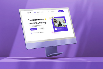 UI Wiki - Sparkly EdTech Website Design clean hero section course platform interface creative bootcamp ui digital learning experience ducation platform ui e learning landing page education platform ui interactive education site learning management system minimal saas ui modern edtech design modern ui layout online courses website professional education website purple gradient web design responsive web design startup education site student focused platform ux for learning apps web app design concept