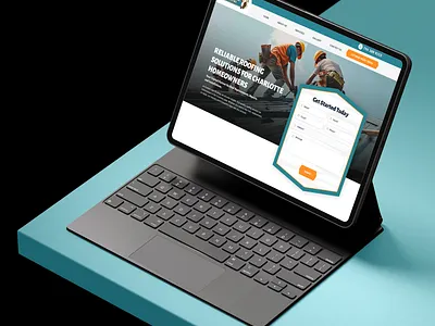 Roofing website design landing page company construction design home services landing page modern website roofing roofing landing page roofing website roofing website design rooftop website rooftop website design uidesign uiux website design