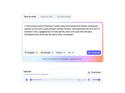 Generative AI ai ai chat chat chatgpt generative ai inspiration llm modern ui prompt text to voice ui