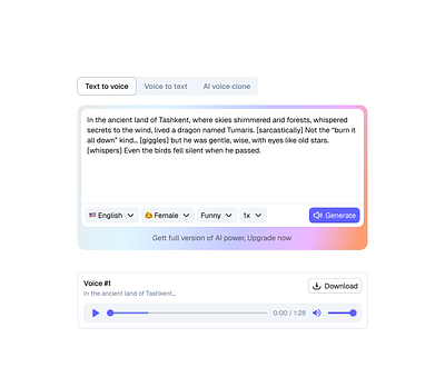 Generative AI ai ai chat chat chatgpt generative ai inspiration llm modern ui prompt text to voice ui