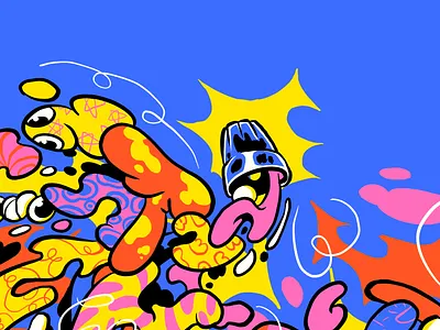 Copo meio cheio brazil colorfull digital art illustration thunder rockets