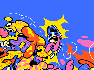 Copo meio cheio brazil colorfull digital art illustration thunder rockets