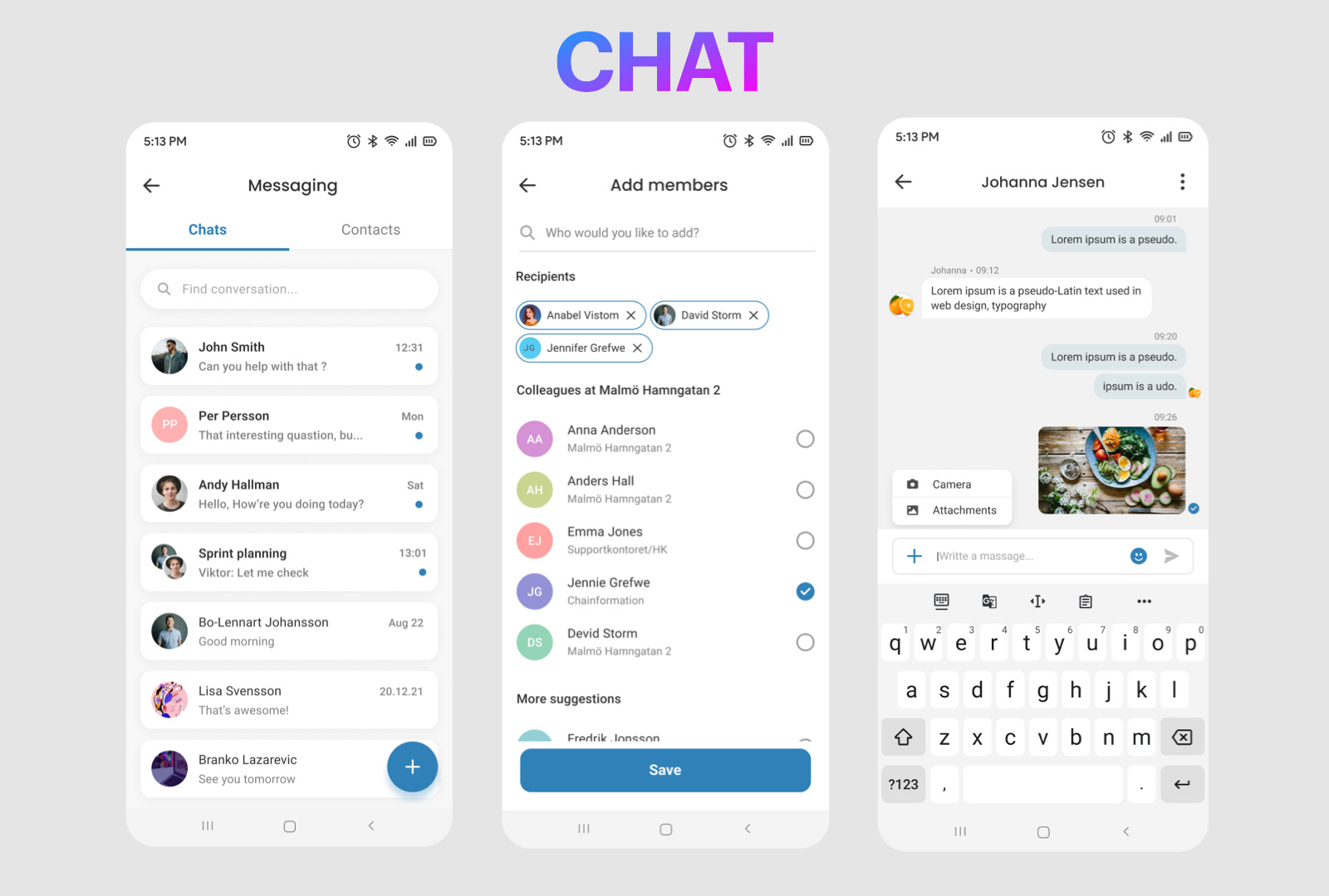 UI/UX - Chat by Tania Udovenko on Dribbble