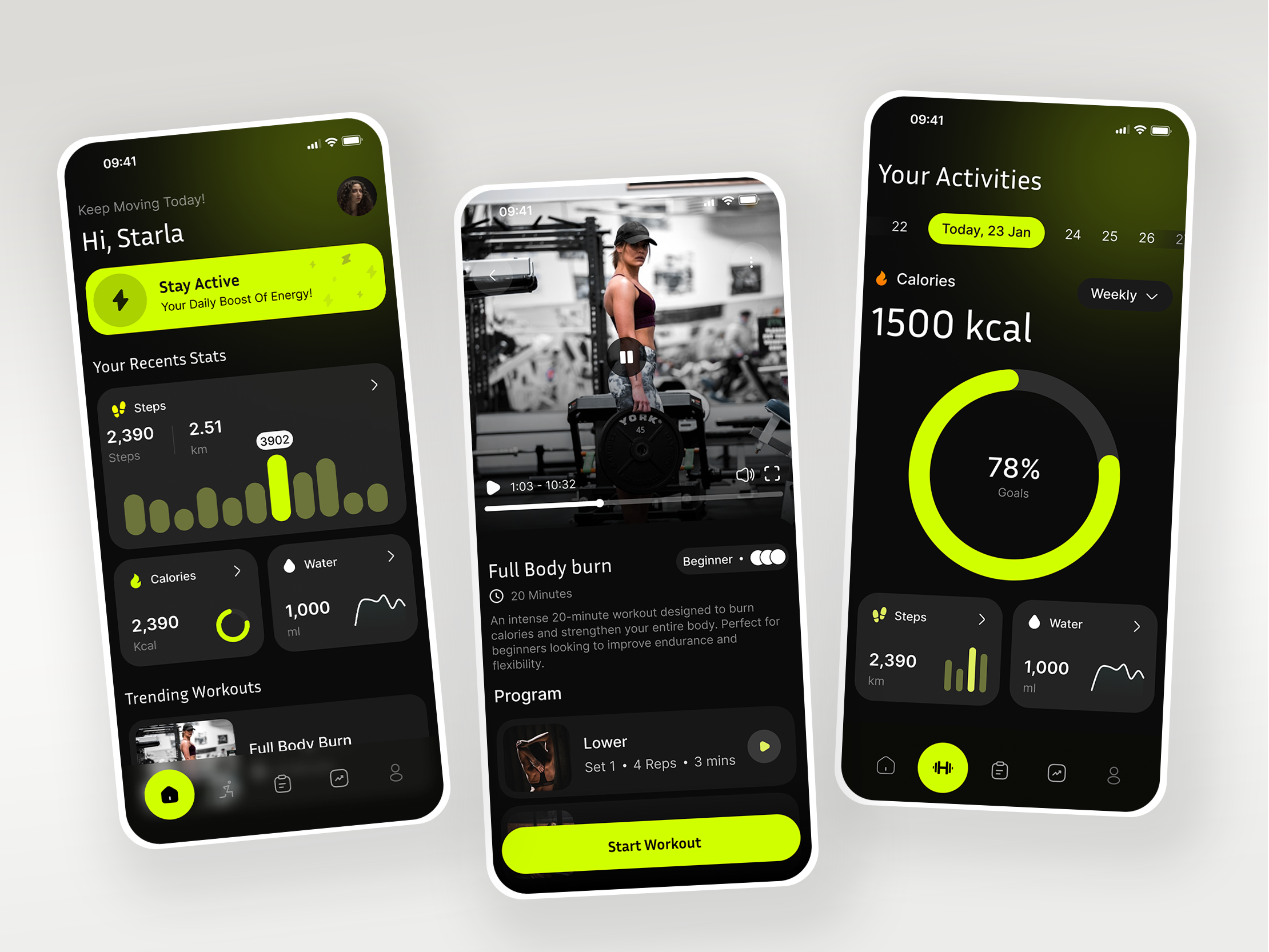 Fitness App UI Design app design dashboard design figma app figma design figma website fitness app mobile app ui design ui ux design web app