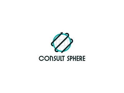Consult Sphere: Minimal Logo Design with Interwoven Arrow Symbol brand identity branding consult design design logo flat globe graphic design icon illustration logo logo design logos logotype minimal minimalist modern ui unique