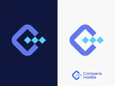Compare Nodes c comparenodes letter logo motion graphics
