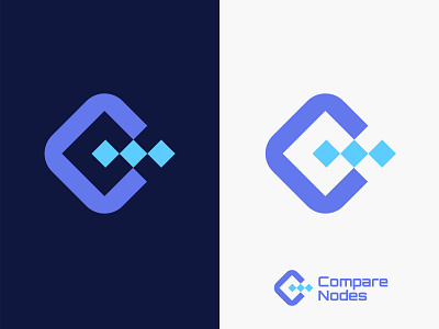 Compare Nodes c comparenodes letter logo motion graphics