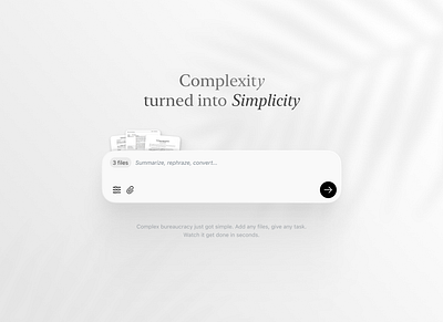 AI agent agent ai artificial intelligence bot chat clean document file input light minimal prompt shadow upload white