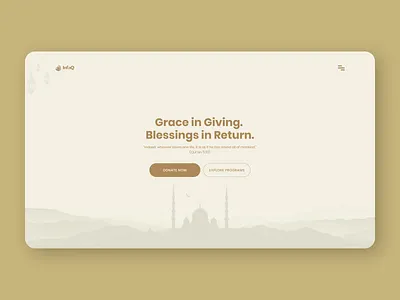 Islamic Charity Website Hero Section Design bettercallmahin donation web design donation website donation website hero figma hero hero design hero section islamic charity islamic website muslim web uiux web design zakat donation website zakat hero design