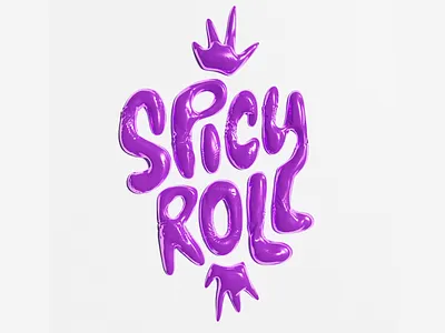 SpicyRoll lettering logo 3d branding customtype design lettering logo logotype typemate typography