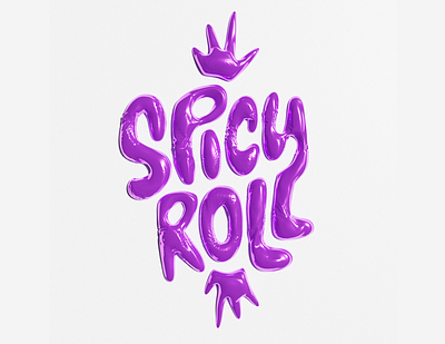 SpicyRoll lettering logo 3d branding customtype design lettering logo logotype typemate typography