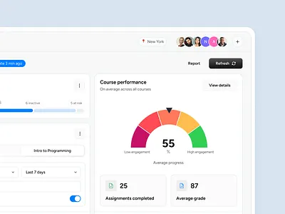 EduTrack education platform app design design system home layo page product ui ux