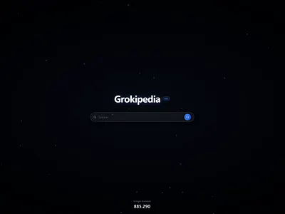 Grokipedia - Fanart ai grok searchbar