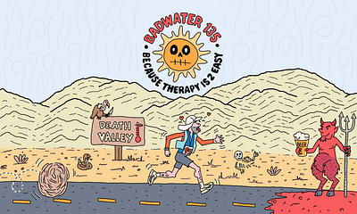 Badwater 135, 2025 - Go Simen! illustration procreate