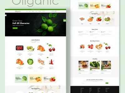 🌿 Olganic – Modern E-commerce Web Design for Organic Stores animation branding design graphic design illustration logo motion graphics ui ux vector