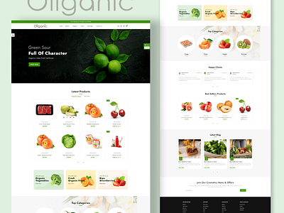 🌿 Olganic – Modern E-commerce Web Design for Organic Stores animation branding design graphic design illustration logo motion graphics ui ux vector