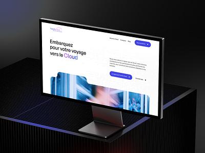 Cloud Migration Website blue cloud gradient it migration purple technology website