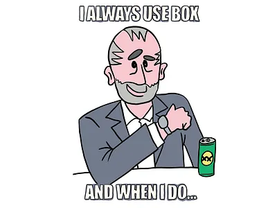 Andy - Always use box meme illustration procreate