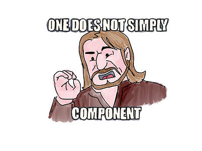 One does not simply component meme illustration procreate