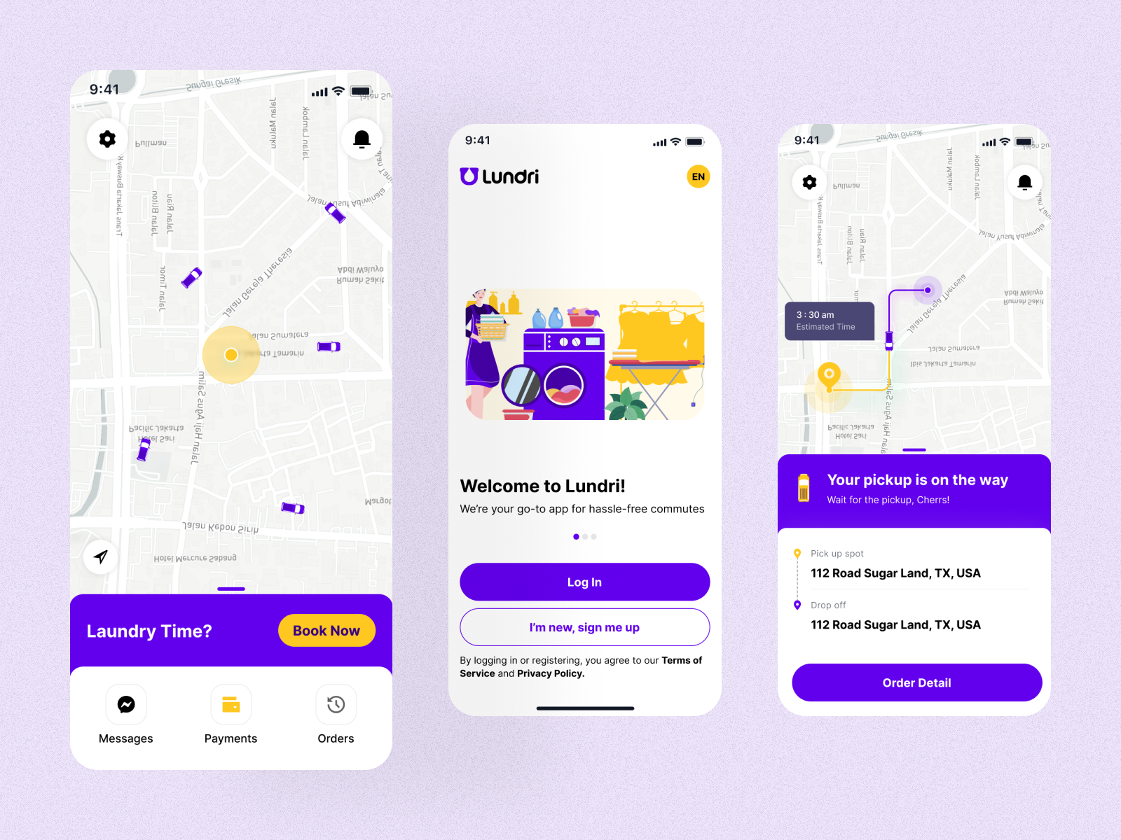 Example of Clean & Smart Mobile App Screens