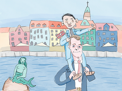 Sight seeing - hand drawn illustration procreate