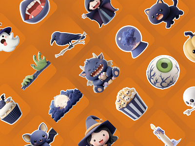 Halloween Stickers design graphic design halloween illustration stickers