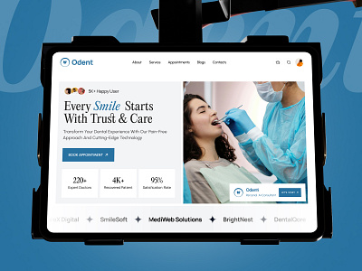 Dental Care Clinic Web Solution UX UI Design appointment clinic website dental dental care dental care website dental clinic dental website figma landing page landing page design medical ui ui ux uiux ux