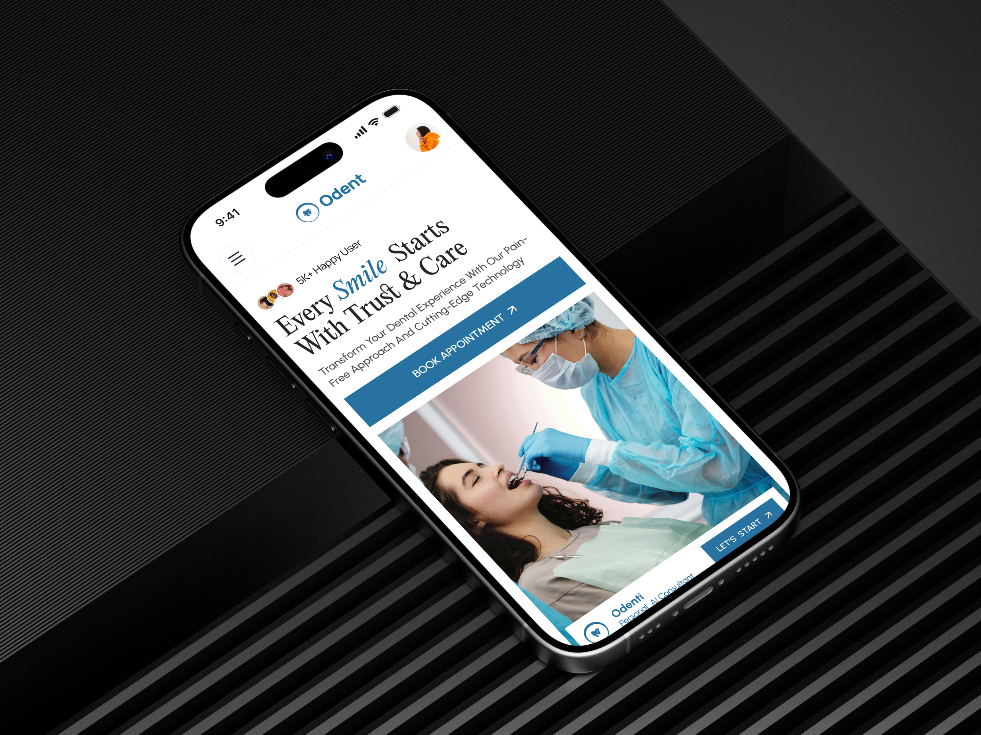 Example of Mobile App UX/UI Design For Mv Ps
