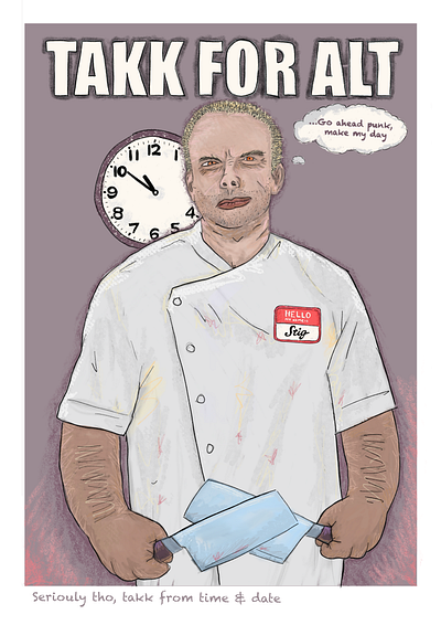 Stig - takk for alt illustration procreate